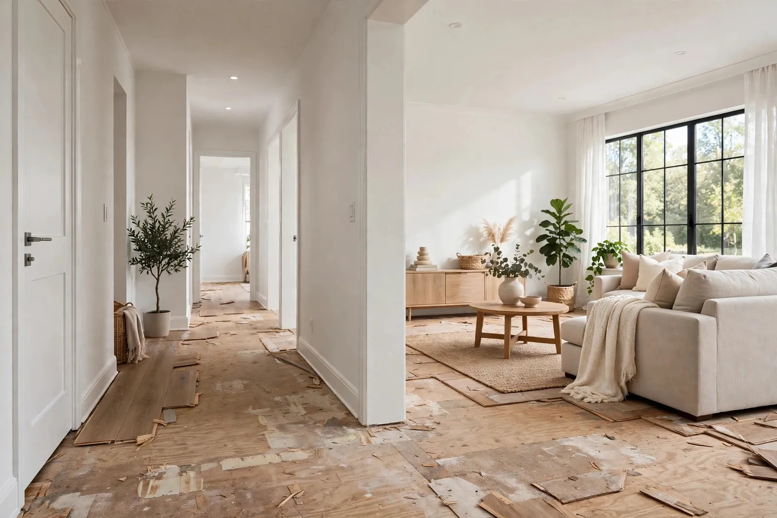 Before photo, Open Main Level in Carrington, by Waldorf Luxury Vinyl Plank Company