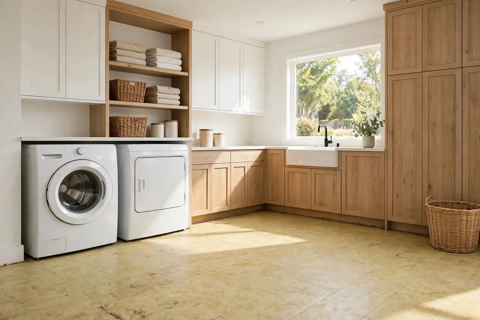 Before photo, Laundry Room Off a Carrington Kitchen, by Waldorf Luxury Vinyl Plank Company