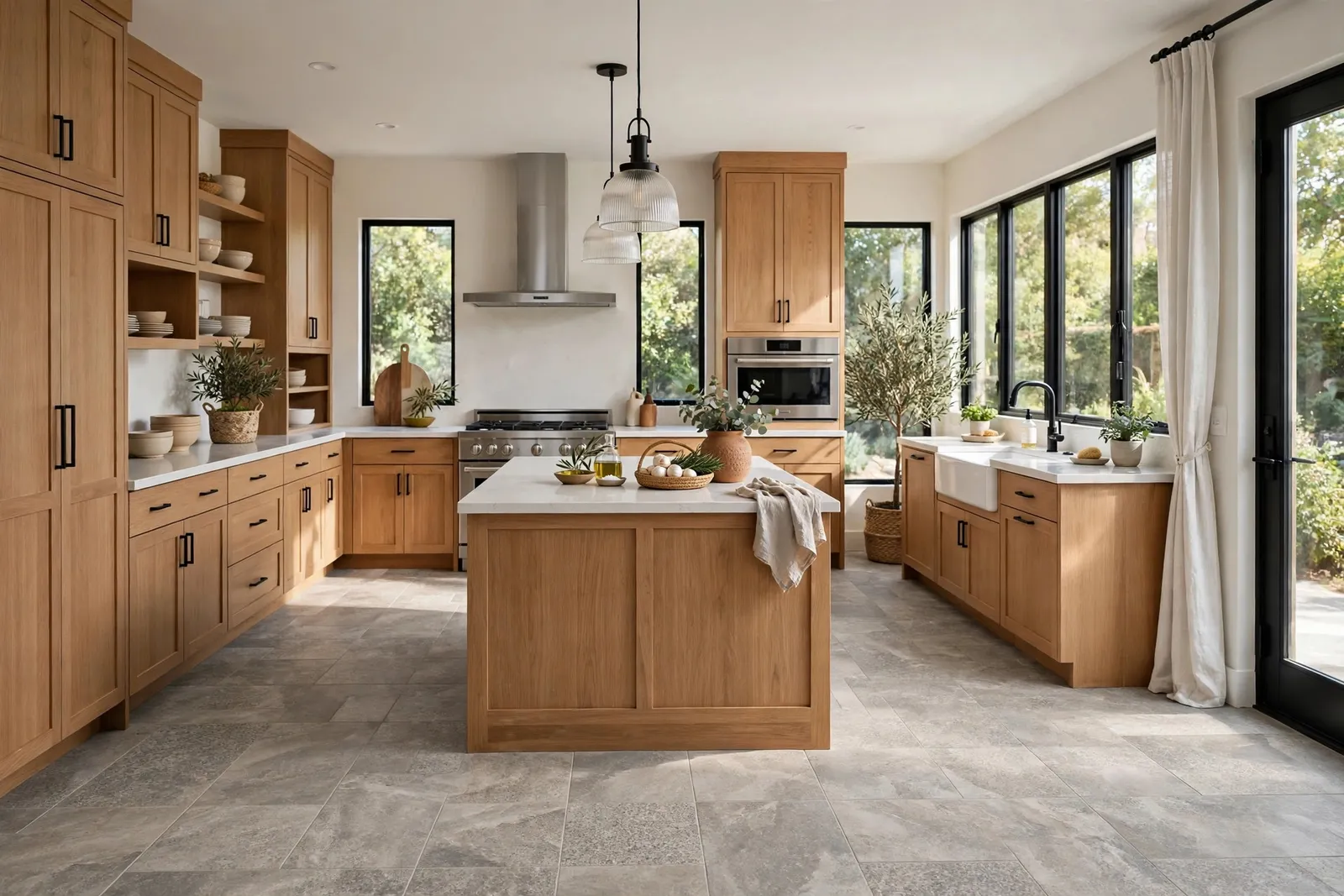 Luxury Vinyl Tile Installation — Slate Look Tile Through a Wakefield Kitchen and Entry by Waldorf Luxury Vinyl Plank Company