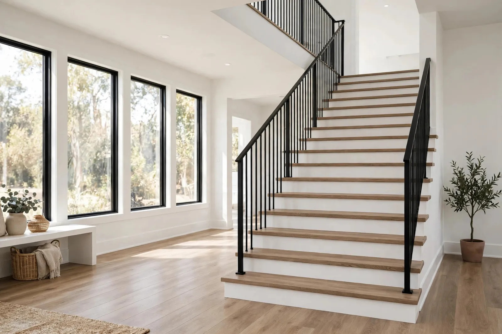 Vinyl Flooring for Stairs — Carpeted Staircase in Wakefield by Waldorf Luxury Vinyl Plank Company
