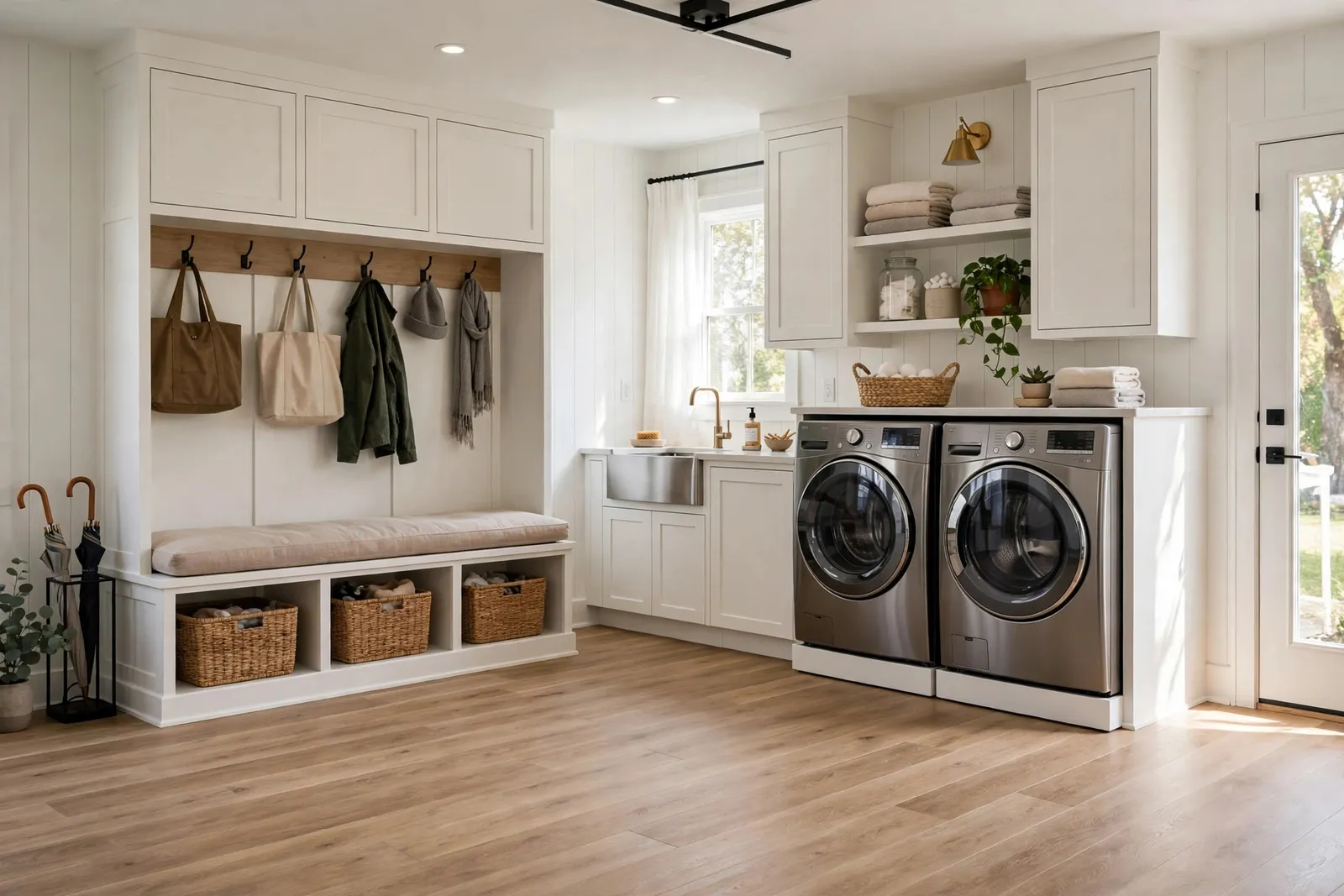 Waterproof Vinyl Flooring — Waterproof Plank for a Wakefield Laundry and Bath by Waldorf Luxury Vinyl Plank Company